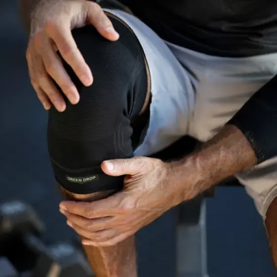 Green Drop Knee Compression Sleeve - Infused Brace, HSA/FSA approved image {2}