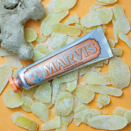 Marvis Toothpaste (Ginger Mint) - 4.5 oz FULL SIZE | Tooth paste w/ mint to create a subtly spicy effect | Removes teeth plaque and tartar image {4}