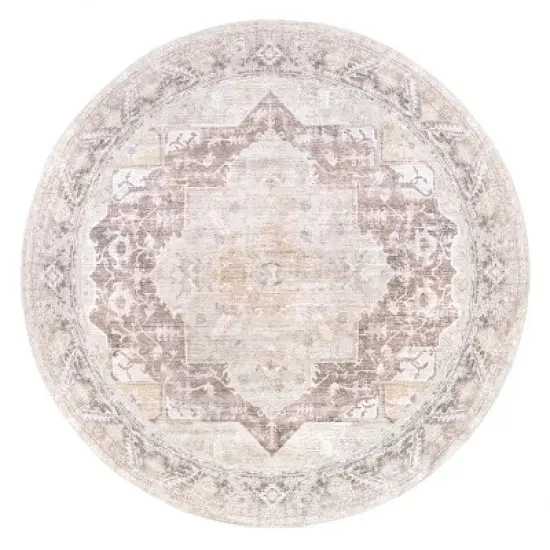 nuLOOM Rosa Machine Washable Distressed Vintage Medallion Area Rug image {16}