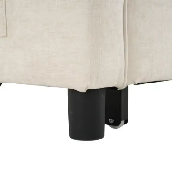 56.9"W Loveseat Sofa, Pull-Out Sleeper Sofa Bed with Adjustable Backrest, Side Pockets, Two USB Ports and A Phone Holder - ModernLuxe image {14}