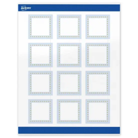 Avery 2" x 2" Labels, Gold Dots with Blue Border, 120 ct image {8}