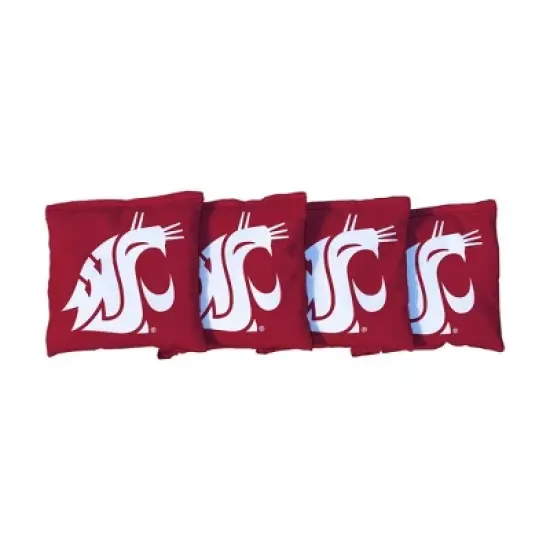 NCAA Washington State Cougars Corn-Filled Cornhole Bags Red - 4pk image {1}