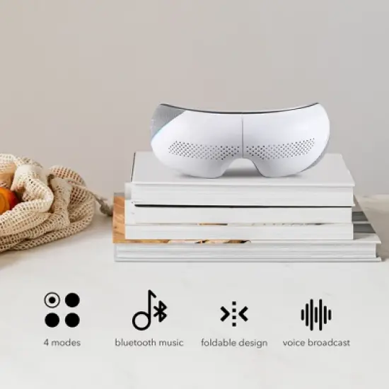 HOM Eye Massager with Heat and Cooling Mode - Headache Relief Device for Migraine and Improved Sleeping image {6}