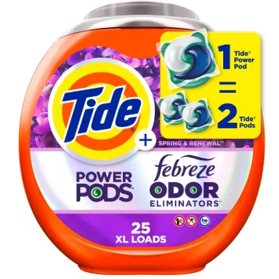Tide Power Pods Febreze Odor Eliminator Laundry Detergent - Spring and Renewal image {11}