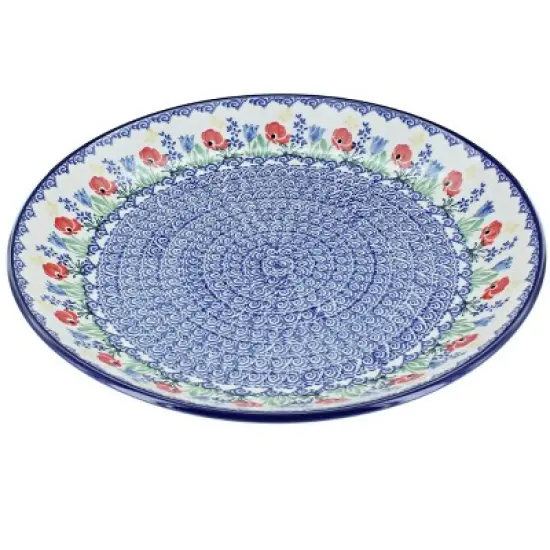 Blue Rose Polish Pottery Ceramika Artystyczna Dinner Plate image {10}