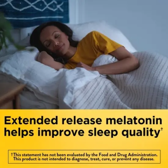 Nature Made Melatonin 100% Drug Free Sleep Aid for Adults  4mg Extended Release Tablets - 90ct image {3}
