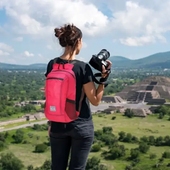 Unique Bargains Durable Polyester Material Water-Resistant Lightweight Portable Backpack image {4}