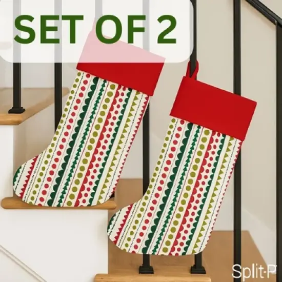 Split P Jingle Jangle Stocking Set of 2 image {3}