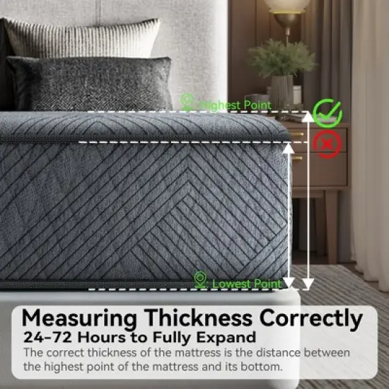 Swedrea Hybrid Mattress Medium Skin Friendly Memory Foam in White, Green, Gray, and Blu image {10}