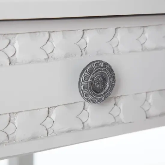 Jules End Table Nightstand with Drawer Light Gray - Adore Decor image {2}