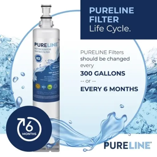 PureLine EDR5RXD1 and 4396508 Replacement for Whirlpool EveryDrop Filter 5, Kenmore 46-9010 Refrigerator Water Filter image {7}