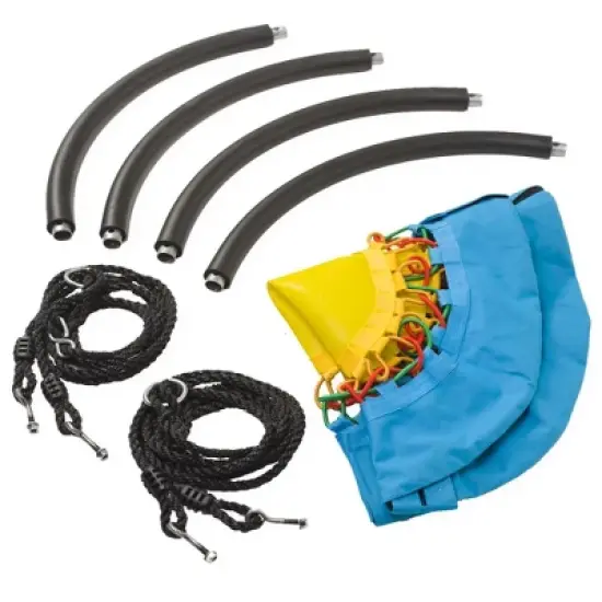 HearthSong 32-Inch FunShine Round Bungee Swing with Adjustable Seat for Kids image {4}