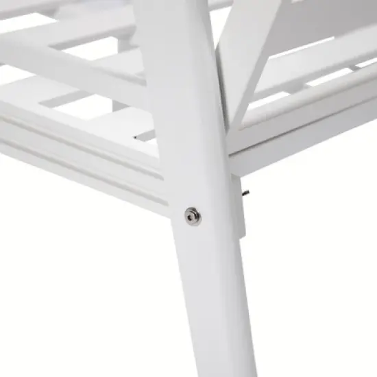 LeisureMod Walbrooke Modern Outdoor Loveseat &ndash; White Aluminum Frame with Removable Cushions, Weather-Resistant Seating for Patio, Deck & Balcony image {10}