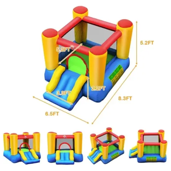 Costway Inflatable Bouncer Kids Slide Bounce House for Indoor Outdoor with 350W Blower image {2}