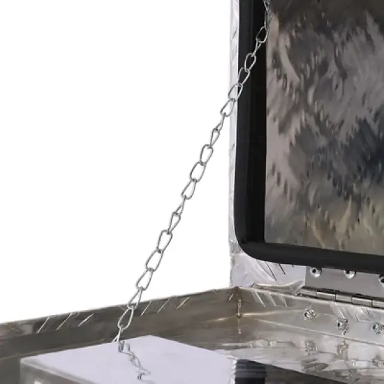 Gulches 24" Aluminum tool box,heavy duty truck bed tool box,outdoor pickup storage tool box,RV storage organizer,underbody  box w/lock keys,silver image {4}