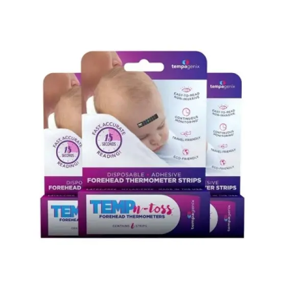 Tempagenix Temp-N-Toss Forehead Thermometer Strips - 3pk/18 Strips image {6}