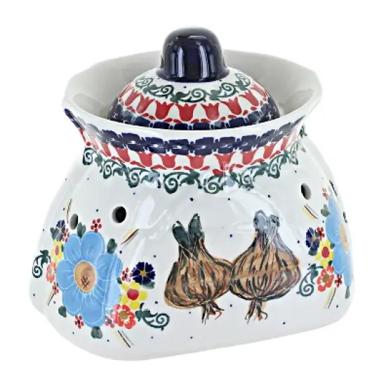 Blue Rose Polish Pottery A50 Andy Garlic Keeper image {2}
