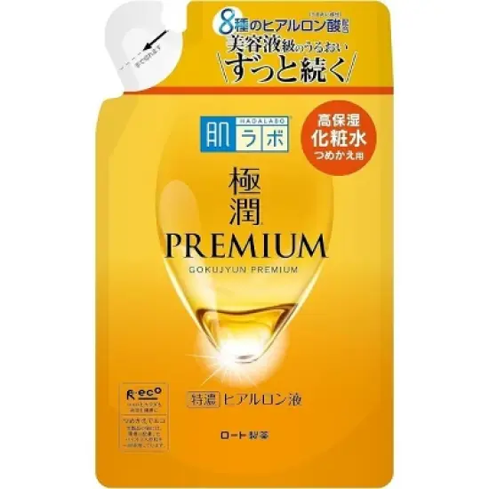 Hada Labo Rohto Gokujyun Premium (Hydrating Lotion) Hyaluronic Acid (5.7 oz Refill bag) | JAPAN Hadalabo #4987241167463 image {3}