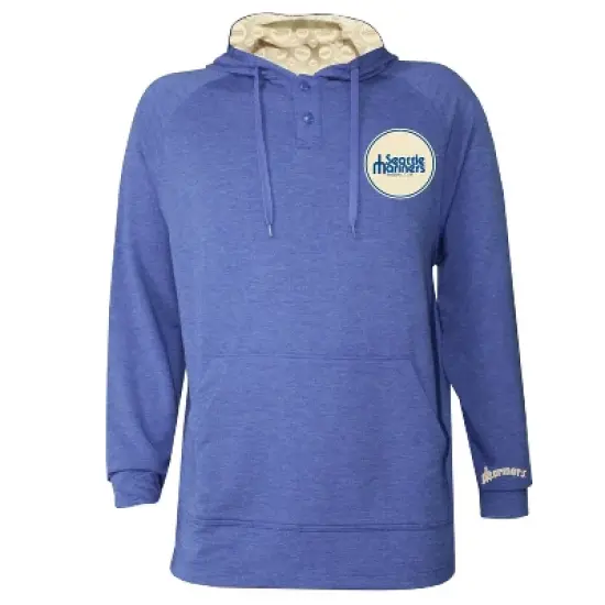 MLB Seattle Mariners Men's Hooded Raglan Henley Jersey image {1}