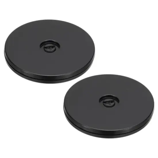 Unique Bargains High-strength Plastic 360-degree Rotating Design Durability Anti-slip Black Swivel Turntable 2 Pcs image {9}