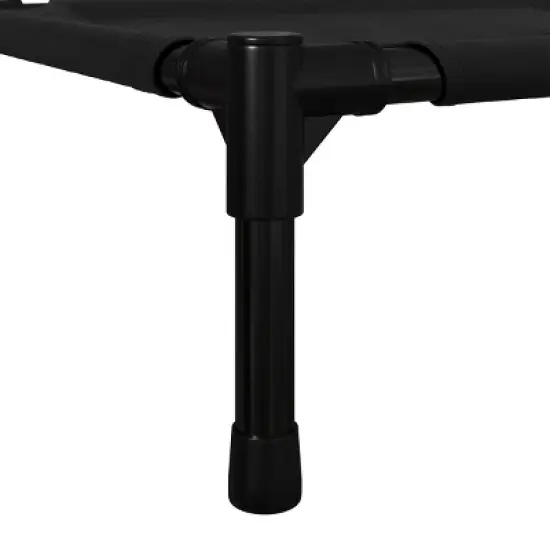 Elevated Dog Bed - 24.5x18.5-Inch Portable Pet Bed with Non-Slip Feet - Indoor/Outdoor Dog Cot or Puppy Bed for Pets up to 25lbs by PETMAKER (Black) image {5}