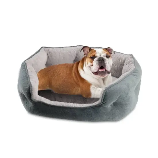 Canine Creations Cozy High Back Side Dog Bed - Gray image {3}