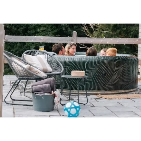 MSpa Meteor Round Bubble Spa with Thermal Cover 245 Gal 164 Electric 110 Volt AC Inflatable Hot Tub image {13}