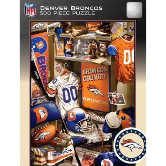 MasterPieces 500 Piece Puzzle - Denver Broncos Locker Room - 15"x21" image {1}