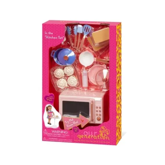 Our Generation In the Kitchen Microwave Accessory Set for 18" Dolls image {4}