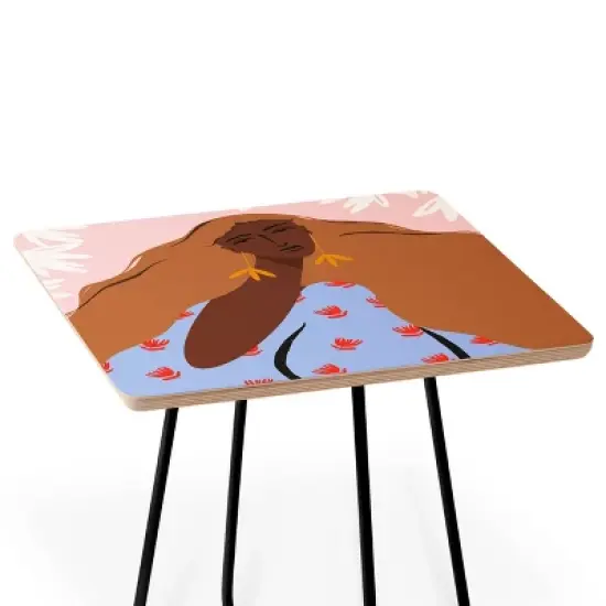 Maritza Lisa Woman Looking Back Side Table - Deny Designs image {1}