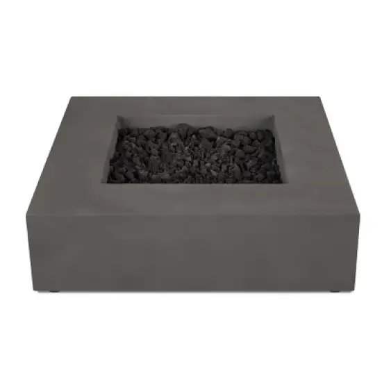 Caraga Low Square Natural Gas Fire Table Carbon - Jensen Co. image {2}