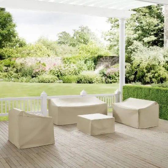 Crosley 4pc Sectional Cover Set, Tan image {1}