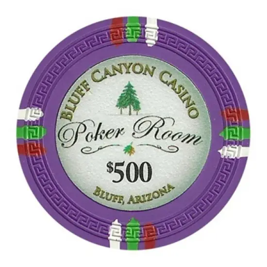 Slickblue 13.5-Gram Clay Poker Chips 25-Pack, Greek Key Mold, Casino Game Chips, Bluff Canyon Style, $1-$10K image {10}