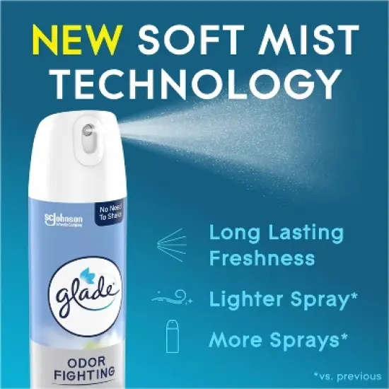 Glade Odor Fighting Soft Mist Aerosol Room Air Freshener - Clean Linen - 16oz/2ct image {4}