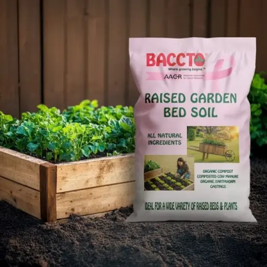Michigan Peat Company BACCTO Raised Bed Soil with Organic Compost, Manure, & Earthworm Castings for All Plant Types, 1.5 Cubic Feet image {5}