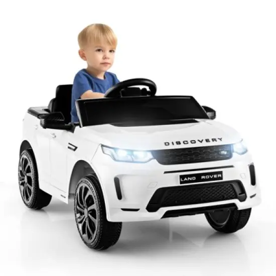 Costway 12V Kids Ride On Car Licensed Land Rover Electric Vehicle w/ Remote Control White\Black\Pink image {12}