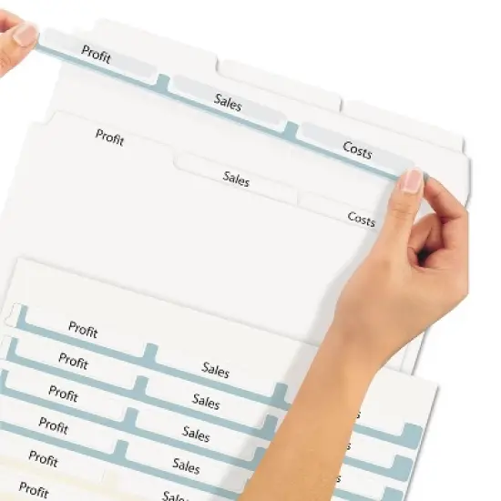 Avery Print & Apply Clear Label Dividers w/White Tabs 3-Tab Letter 5 Sets 11435 image {2}