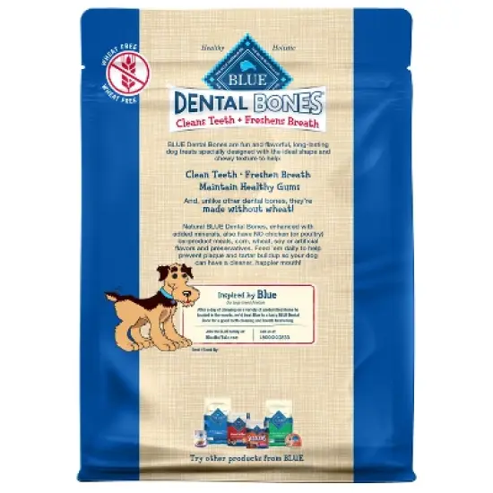 Blue Buffalo Dental Bones Regular Natural Chew Dog Treats image {1}