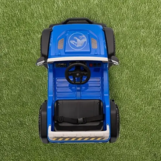 12V Jeep - Jurassic World Kids Ride‑On Car with LED Lights and Rechargeable Battery image {3}