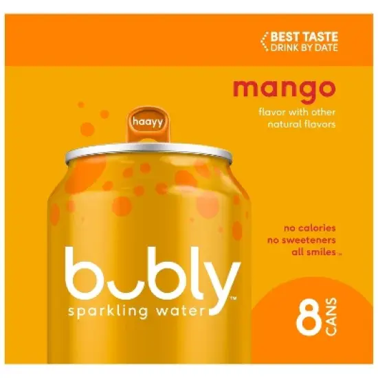 bubly Mango Sparkling Water - 8pk/12 fl oz Cans image {5}
