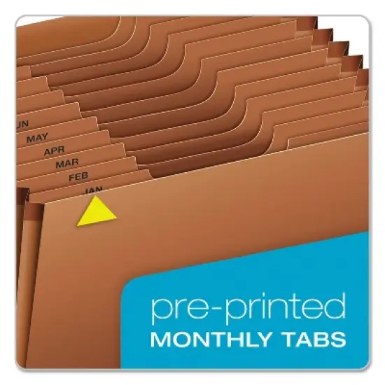 Pendaflex Heavy-Duty Expanding Open Top File 12 Pockets 1/3 Tab Letter Brown R217MHD image {5}