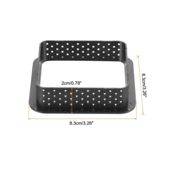 Unique Bargains Perforated Non-stick Odorless  Square Shape Cake Mousse Ring image {1}