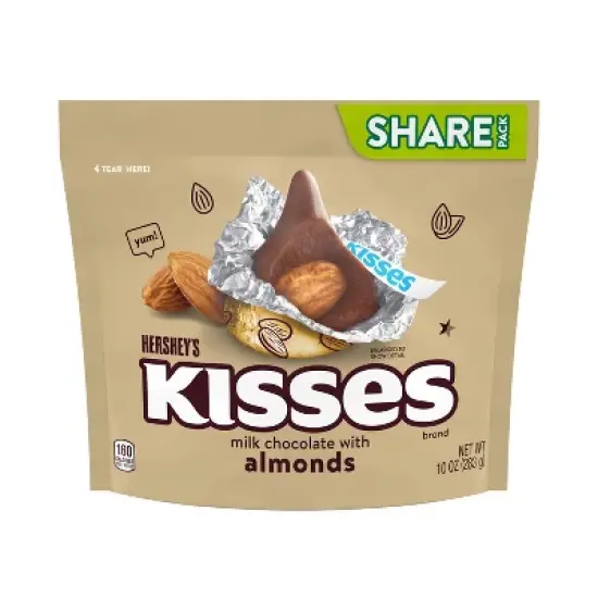 Hershey's Kisses Almond Chocolate Candy - 10oz image {1}