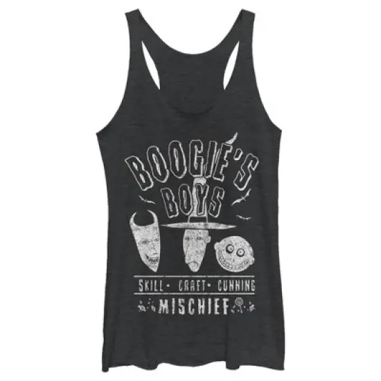 Women's The Nightmare Before Christmas Halloween Lock Shock and Barrel Boogie's Boys Racerback Tank Top image {3}
