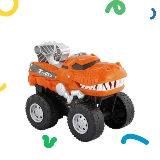 BUILD ME Powerful Chomper Monster Truck, Great Gift for Ages 3+, Orange image {1}