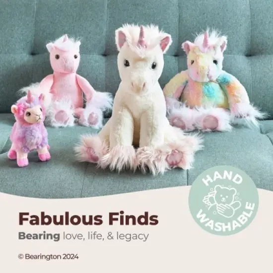 Bearington Glimmers The Plush Unicorn, 10.5 Inch Pink Stuffed Animal, For Ages 1-14 image {1}