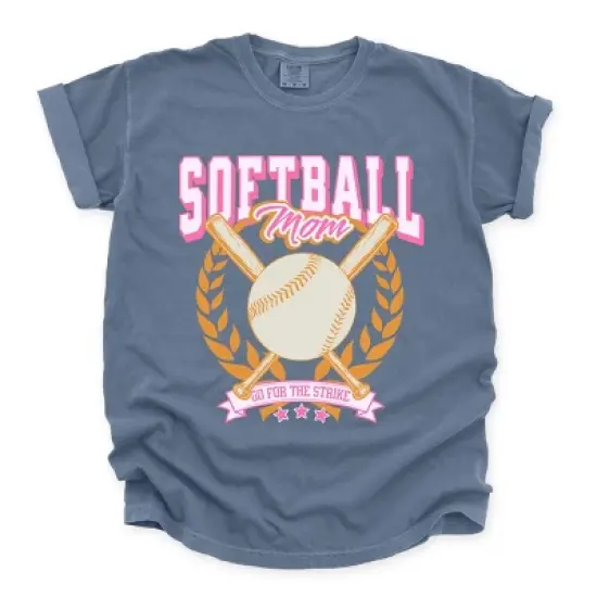 Simply Sage Market Softball Mom Crossed Bats Garment Dyed Tee image {8}
