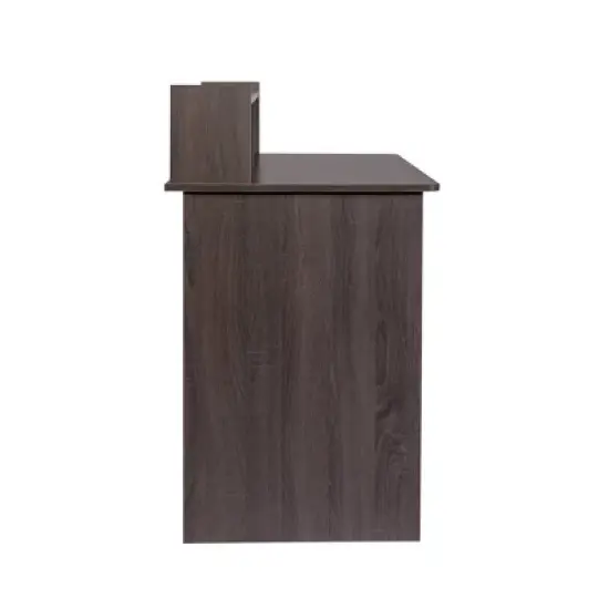 Essential Wood Computer Desk with Hutch - Onespace image {9}