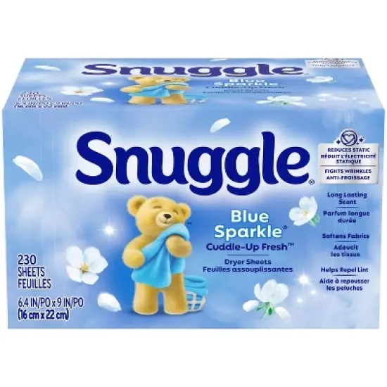 Snuggle Blue Sparkle Fresh Scent Dryer Sheets image {11}