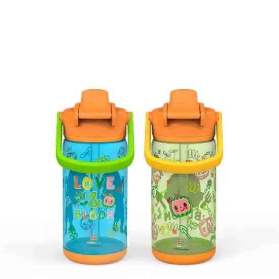 Zak Designs 2pc 16oz Antimicrobial Beacon Bottles with Straw image {2}